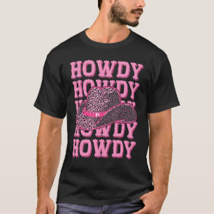 HALLO  Land Südliche Western Rosa Leopard Kuh p T-Shirt