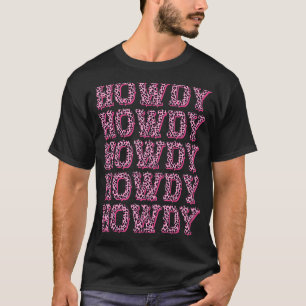 HALLO Land Südwesten Western Rosa Leopard Kuh p T-Shirt