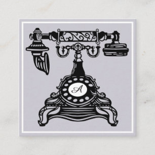 Hallo   Lavendel-Vintages antikes Quadratische Visitenkarte