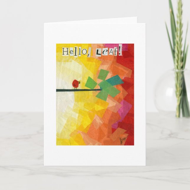 Hallo Leaf! Karte (Vorderseite)