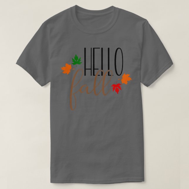 Hallo Leaf Willkommen Herbst Männer Grafik T-Shirt (Design vorne)