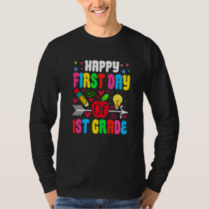 Hallo Lehrer der 1. Klasse Schüler Glücklicher Ers T-Shirt