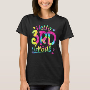 Hallo Lehrer der 3. Klasse Schüler Tie Dye Zurück T-Shirt