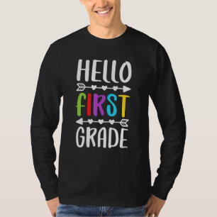 Hallo Lehrer der ersten Klasse  Erstklässler Stude T-Shirt