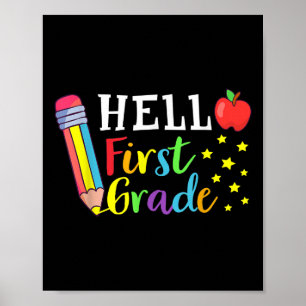 Hallo Lehrer der ersten Klasse Schüler Zurück zur Poster