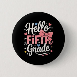 Hallo Lehrer der fünften Klasse mit Charme und Sch Button