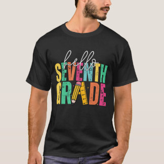 Hallo Lehrer der siebten Klasse Schüler 7. Klasse T-Shirt