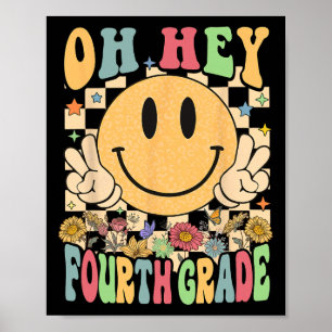 Hallo Lehrer der vierten Klasse Schüler 4. Klasse Poster
