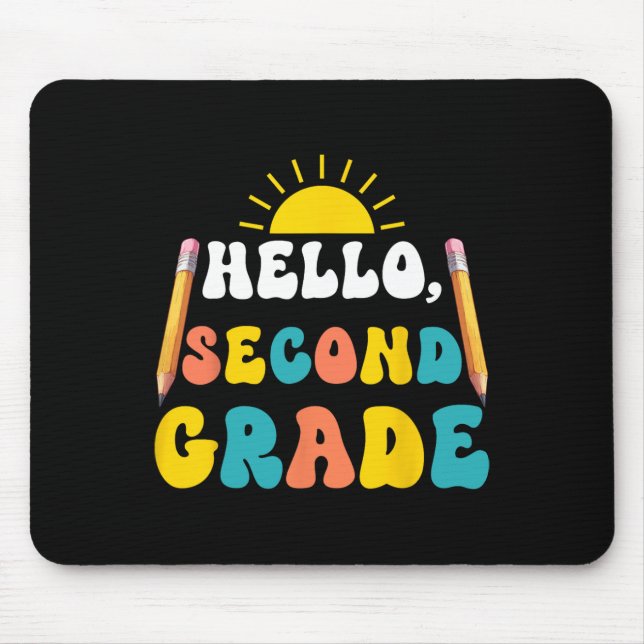 Hallo Lehrer der zweiten Klasse Schüler 2 Klasse z Mousepad (Vorne)