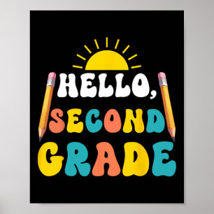 Hallo Lehrer der zweiten Klasse Schüler 2 Klasse z Poster