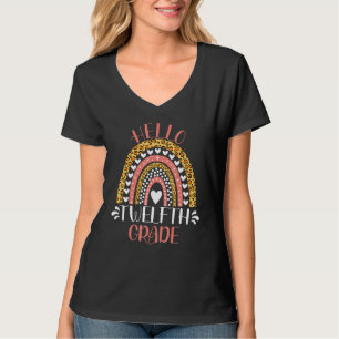 Hallo Lehrer der zwölften Klasse 12. Klasse Zurück T-Shirt