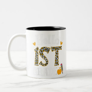 Hallo Leopard erste Stufe Druck 1. Stufe Zurück Zweifarbige Tasse