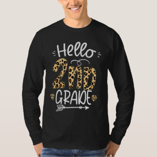 Hallo Leopard Lehrer der zweiten Klasse Studierend T-Shirt
