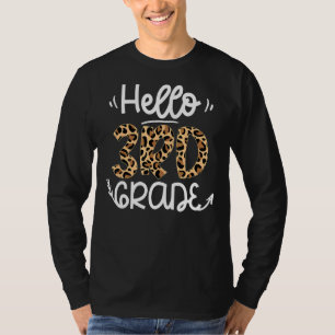 Hallo Leopard Studentenlehrer der dritten Klasse z T-Shirt
