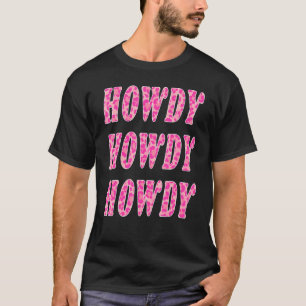 Hallo Leopardendruck Western Country Southern Rode T-Shirt