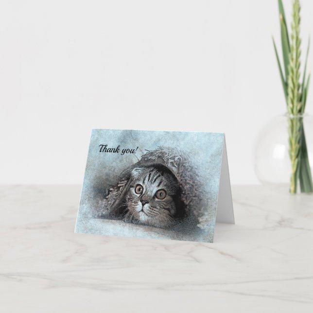 Hallo Little Kitty Danke Notecard (Vorderseite)