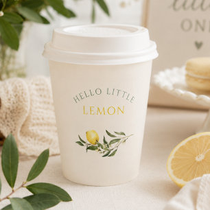Hallo Little Lemon Citrus Baby Shower Pappbecher