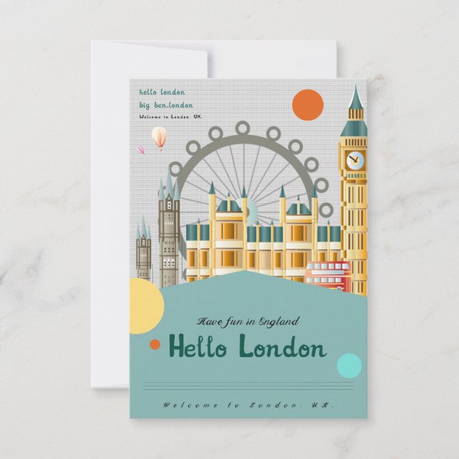 Hallo London Holiday & saisonale Postkarte (Vorderseite)
