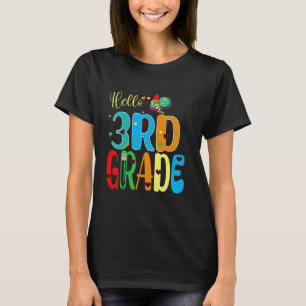 Hallo lustige Lehrerin der 3. Klasse zum 1. Schult T-Shirt