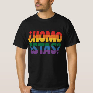 Hallo, lustiger spanischer mexikanischer schwuler T-Shirt