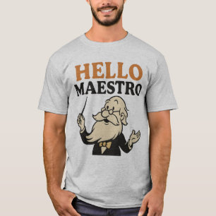 Hallo Maestro – Vintage Dirigent Cartoon Musik  T-Shirt