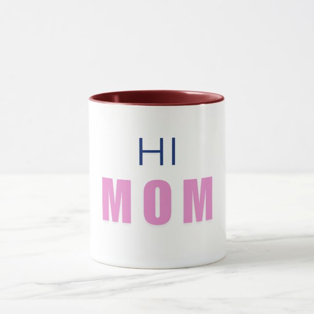 Hallo Mama Baby Mädchen Tasse (Zentrum)