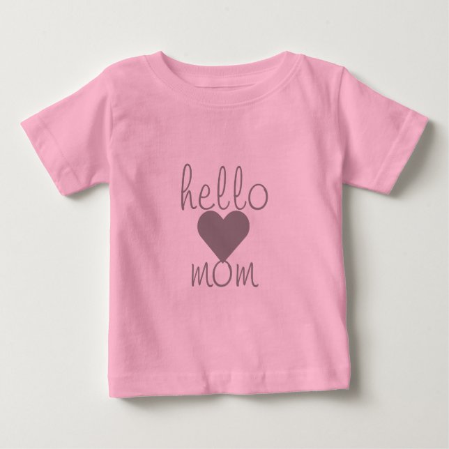 Hallo Mama (Mädchen) Baby T-shirt (Vorderseite)