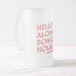 Hallo Mattierte Glass Beer Tasse