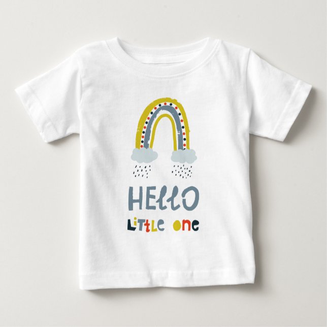 Hallo mein kleiner Regenbogen Baby T-shirt (Vorderseite)