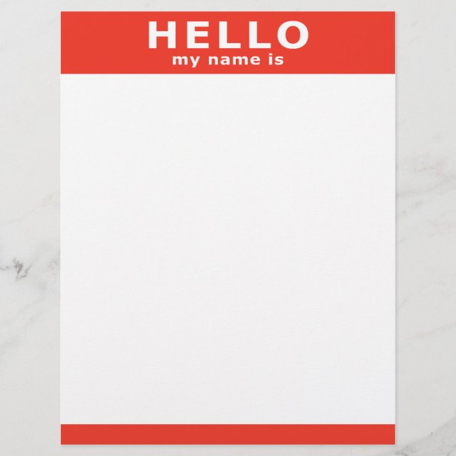 Hallo, mein Name ist... (Vorderseite)