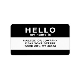 hallo mein name ist : adressaufkleber