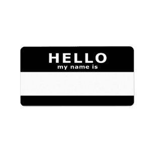 hallo mein name ist : adressaufkleber