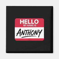 Hallo, mein Name ist Anthony Namensschild für Anth