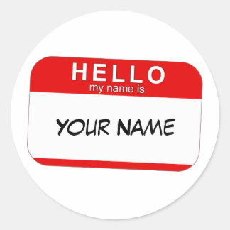 Hallo Mein Name ist aufkleber