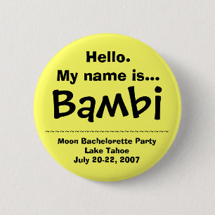 Hallo. Mein Name ist Bambi Button