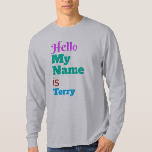 Hallo, mein Name ist (benutzerdefinierter Textname T-Shirt