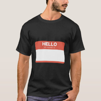 Hallo Mein Name ist - Benutzerdefiniertes Blinddes T-Shirt