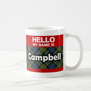 Hallo Mein Name ist Campbell Scottish Tartan Tasse