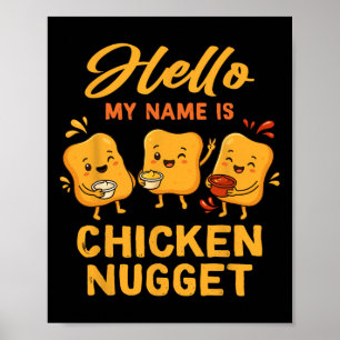 Hallo, mein Name ist Chicken Nugget Kostüm Kinder Poster