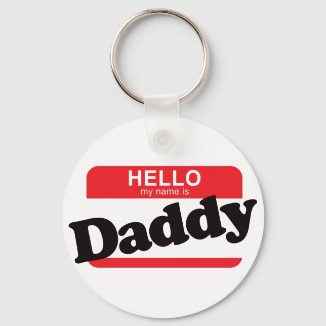 Hallo, mein Name ist Daddy Schlüsselanhänger (Vorderseite)