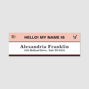 Hallo, mein Name ist die Identifikation eines Kind Namensschild