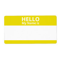 Hallo Mein Name ist Gelb- und Weiß-Markierungen