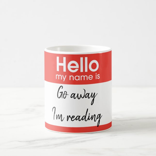 Hallo, mein Name ist:Gestaltet Kaffeetasse (Mittel)