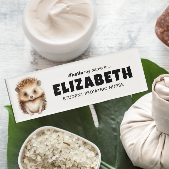 Hallo, mein Name ist Igel Magnetic Name Namenschild (Von Creator hochgeladen)