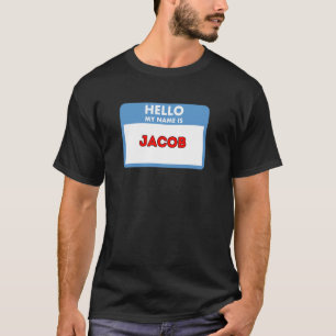 Hallo, mein Name ist Jacob Nametag Thema T-Shirt