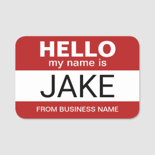 Hallo Mein Name ist Jake - lustiges halloween Kost Namensschild