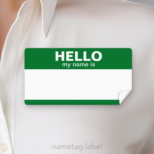Hallo, mein Name ist - klassische Labels (Hello my name is Label)