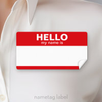 Hallo, mein Name ist - klassische Labels