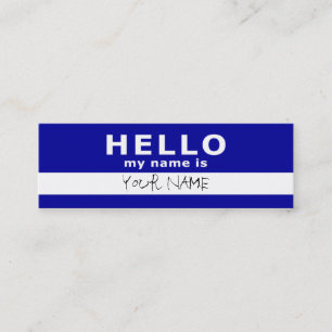hallo mein name ist mini visitenkarte