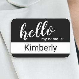 Hallo Mein Name ist - Moderne Kalligrafie nach Maß Namensschild